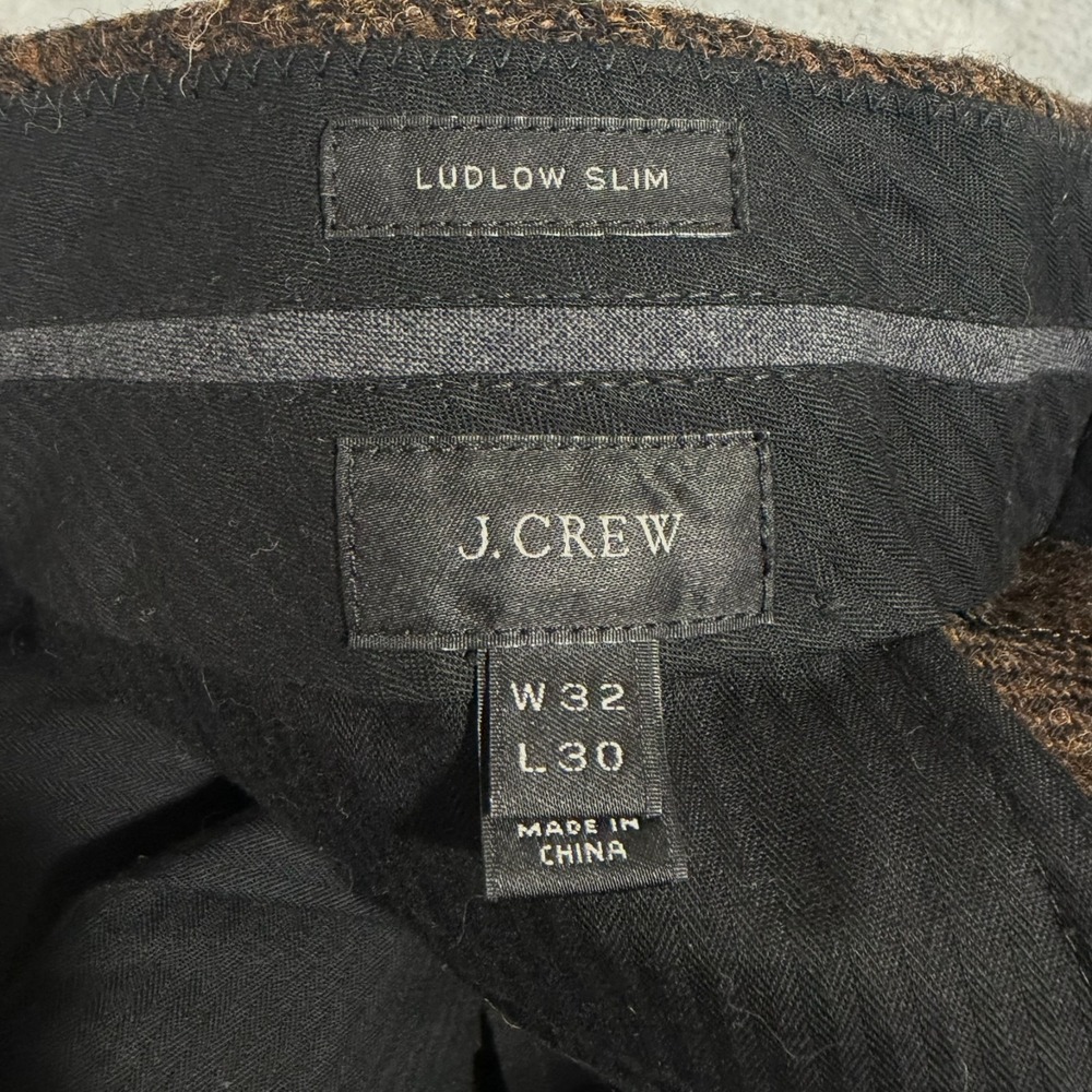 J Crew Ludlow Moon 2 Piece Suit Mens 38S Brown Tweed Blazer Coat Pants Plaid - Picture 13 of 16